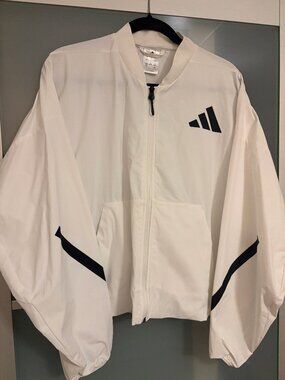 Adidas Women's Full-Zip Training Jacket – White – Size Large